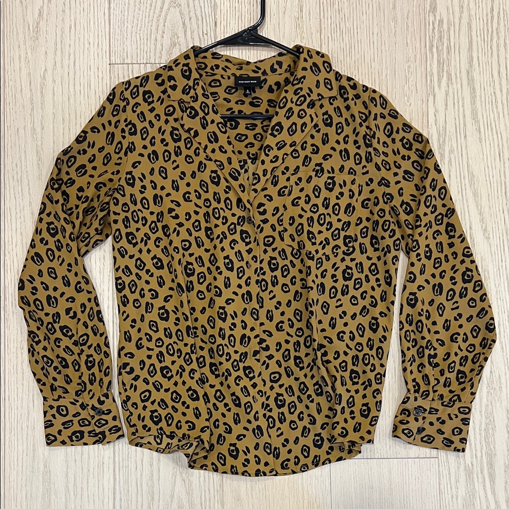 Leopard Print button up shirt